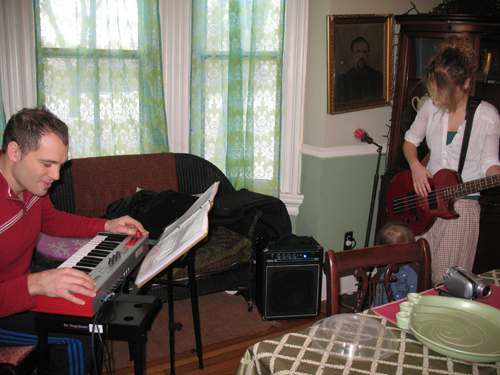 w/ daughter Ella playing new bass